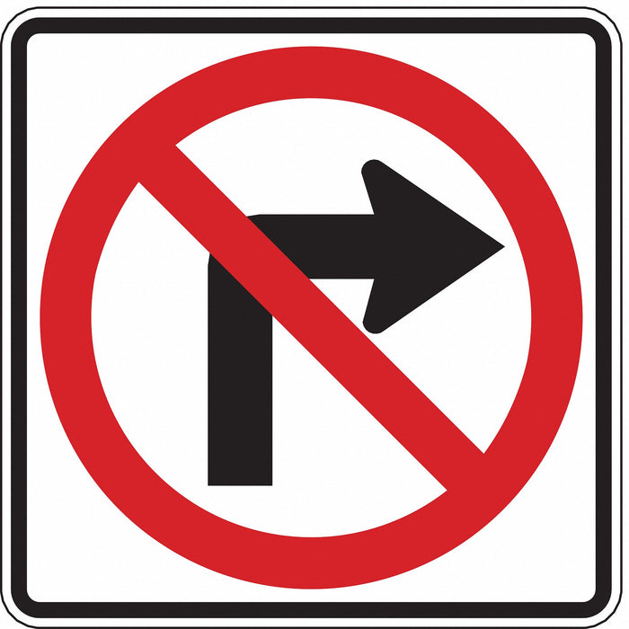 Traffic Sign 24 in x 24 in White