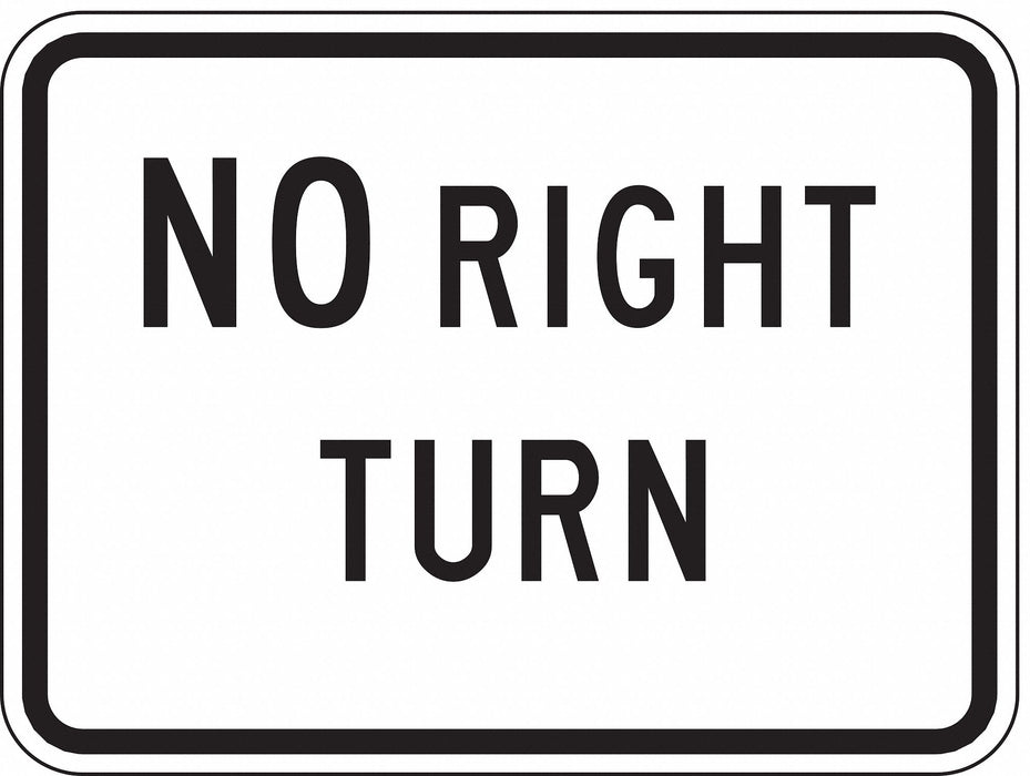 Traffic Sign 18 in x 24 in White