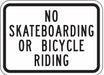 Rflctv No Skateboards Sign 15x21in Alum