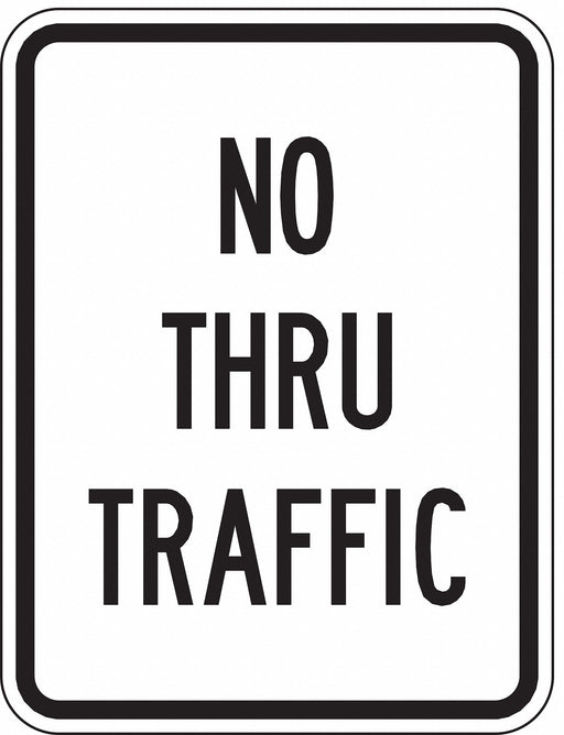 Traffic Sign 24 in x 18 in White