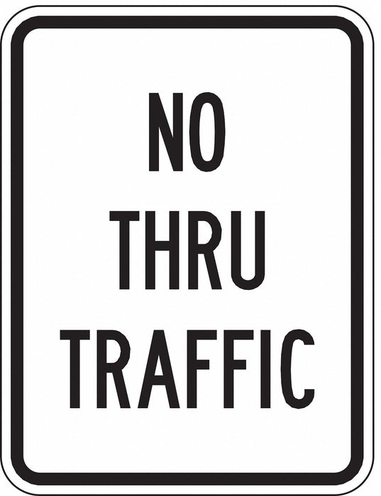 Traffic Sign 24 in x 18 in White