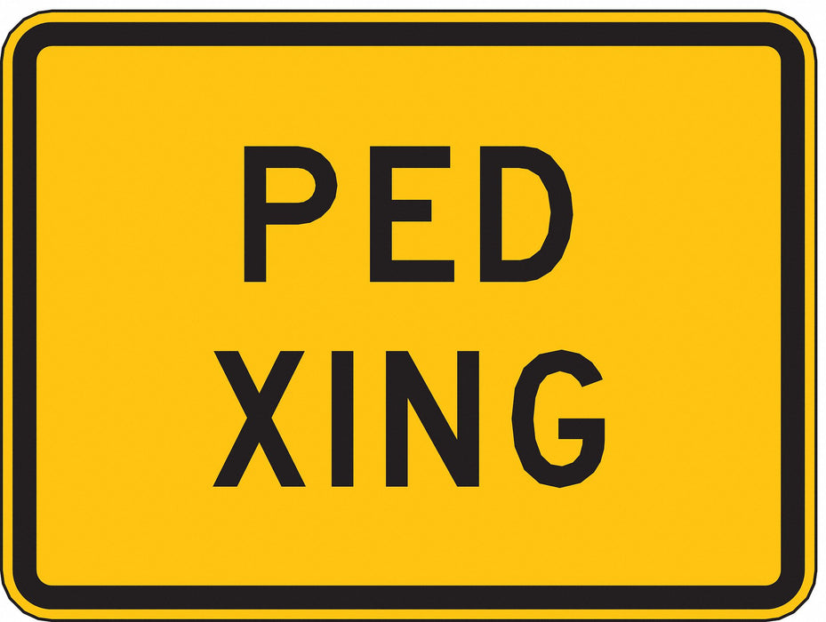 Traffic Sign 18 in x 24 in Yellow