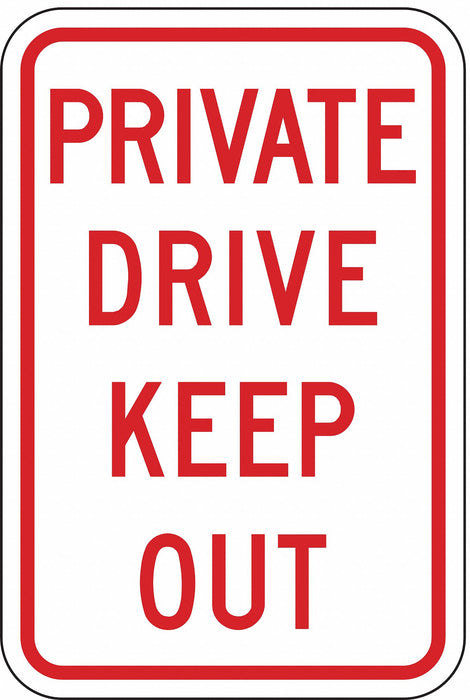 Traffic Sign 18 in x 12 in White