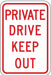 Traffic Sign 18 in x 12 in White