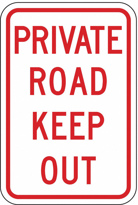 Traffic Sign 18 in x 12 in White