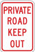 Traffic Sign 18 in x 12 in White