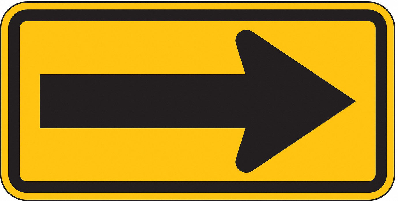 Traffic Sign 12 in x 24 in Yellow