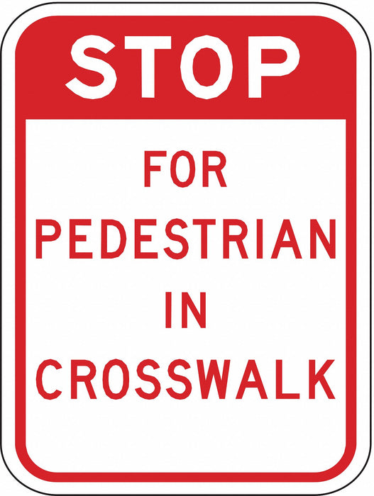 Traffic Sign 24 in x 18 in Red/White