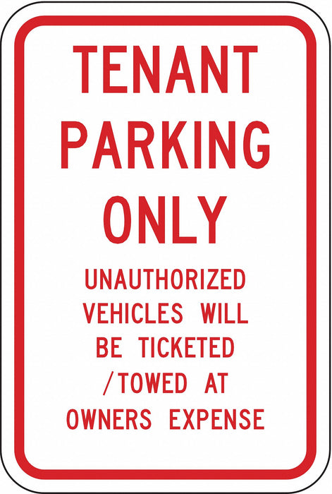Tennant Parking Sign 18 x 12 