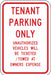 Tennant Parking Sign 18 x 12 