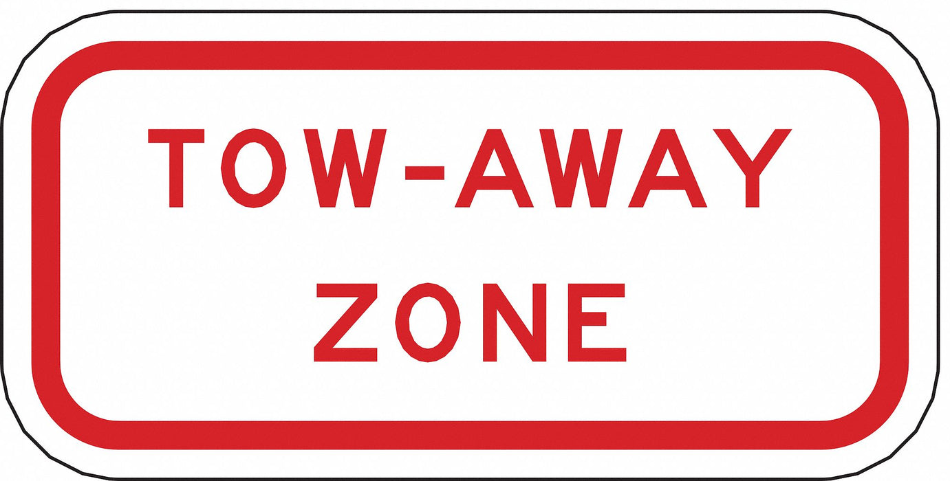 Tow-Away Zone Parking Sign 6 x 12 