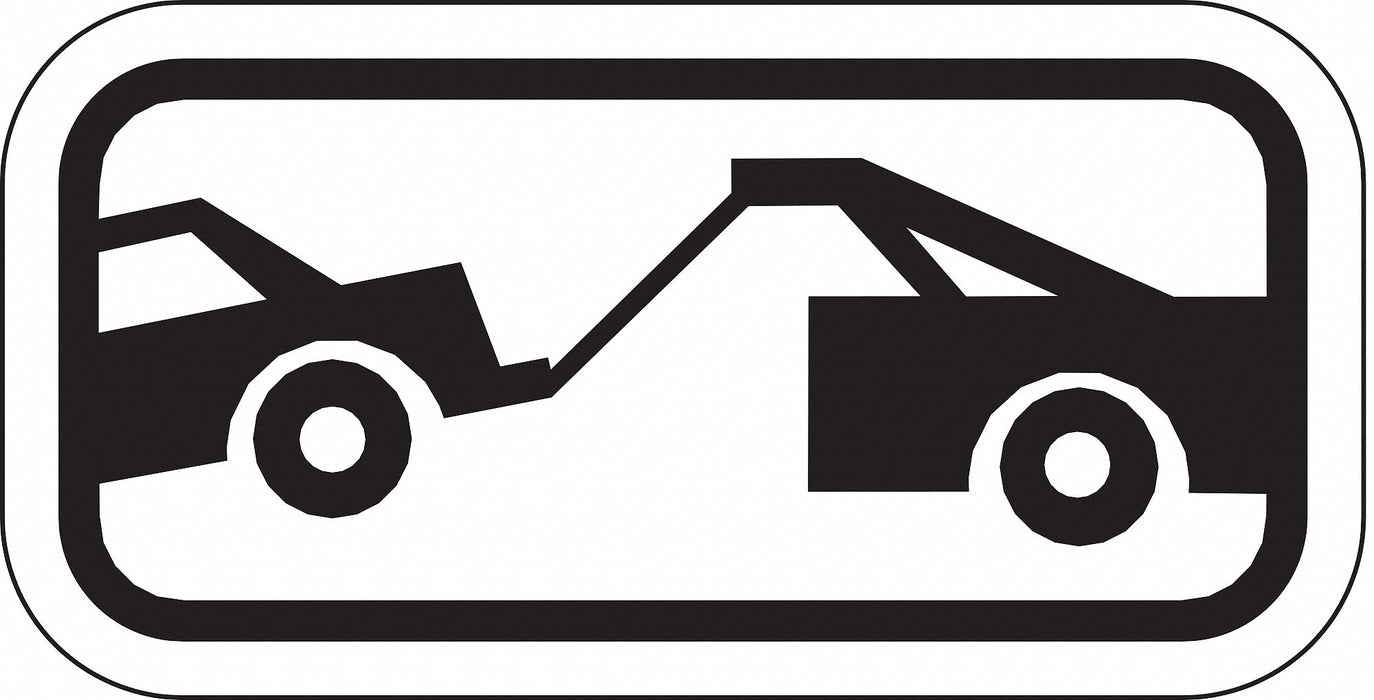 Towing Sym Parking Sign 6 x 12 