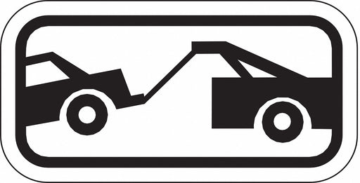 Towing Sym Parking Sign 6 x 12 