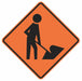 Traffic Sign 36 in x 36 in Orange