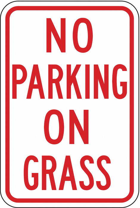 No Parking On Grass Parking Sign 18 x12 