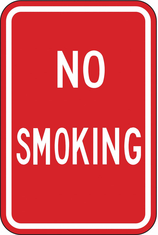 No Smoking Sign 18 inx12 in Aluminum