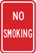 No Smoking Sign 18 inx12 in Aluminum