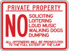 Rflctv No Trespassing Sign 18x24in Alum