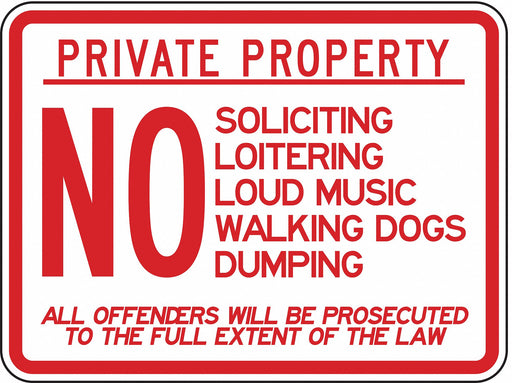 Rflctv No Trespassing Sign 18x24in Alum