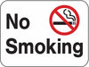 No Smoking Sign 18 inx24 in Aluminum