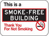 No Smoking Sign 18 inx24 in Aluminum