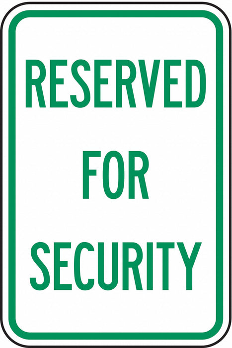 Security Parking Sign 18 x 12 