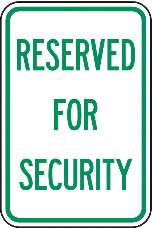 Security Parking Sign 18 x 12 