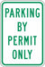 Permit Parking Sign 18 x 12 