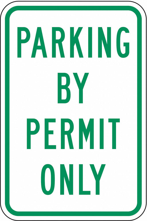 Permit Parking Sign 18 x 12 