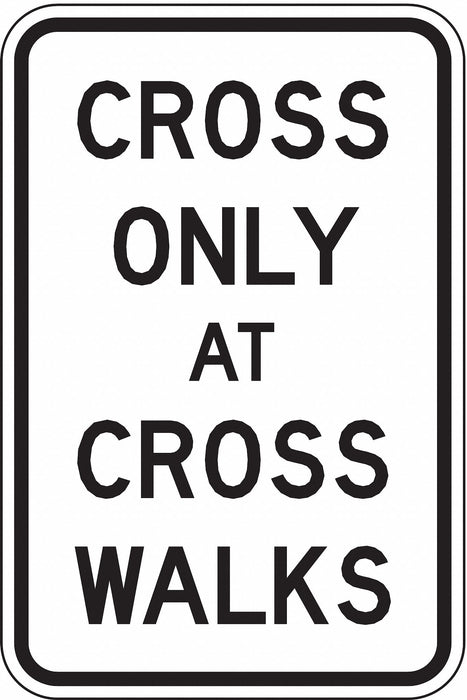 Traffic Sign 18 in x 12 in White