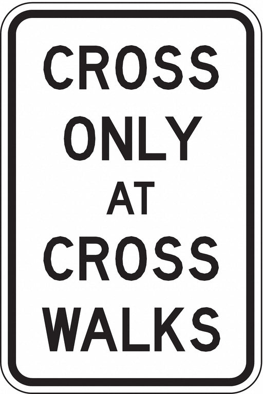 Traffic Sign 18 in x 12 in White