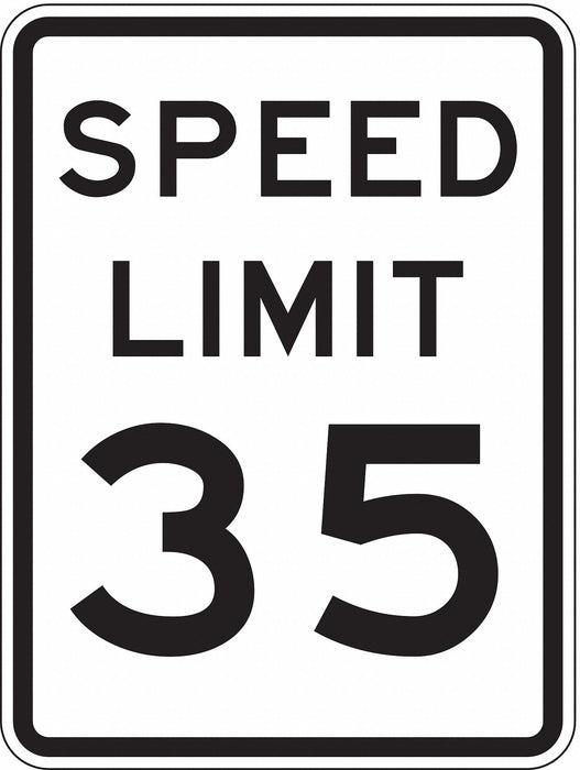 Traffic Sign 24 in x 18 in White