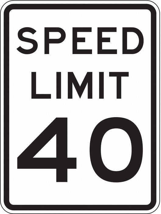 Traffic Sign 24 in x 18 in White