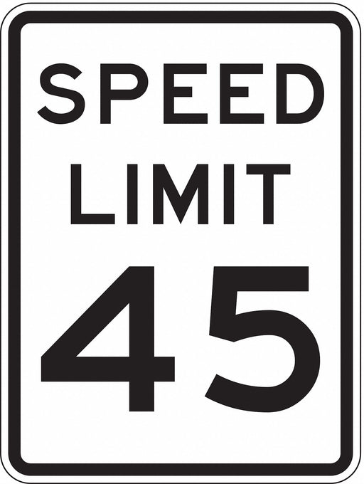 Traffic Sign 24 in x 18 in White