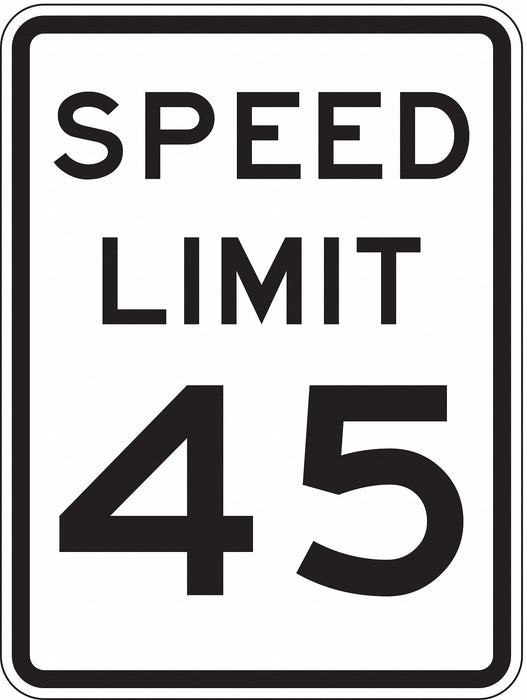 Traffic Sign 24 in x 18 in White