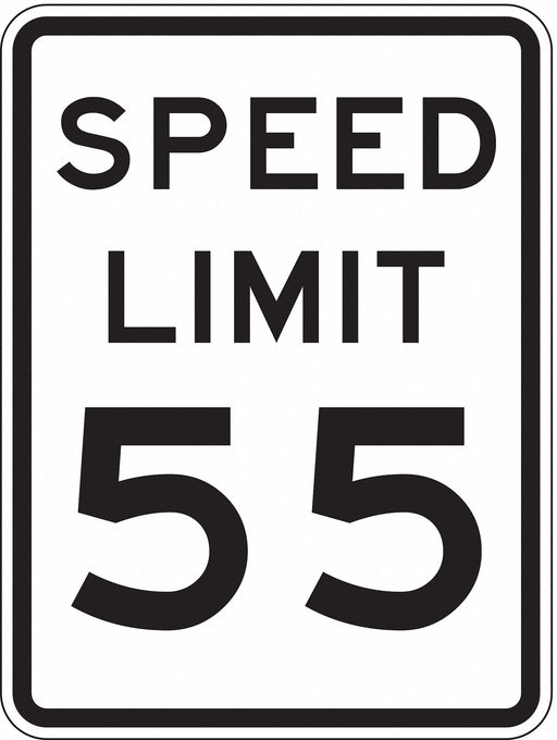 Traffic Sign 24 in x 18 in White