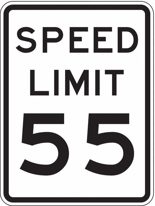 Traffic Sign 24 in x 18 in White