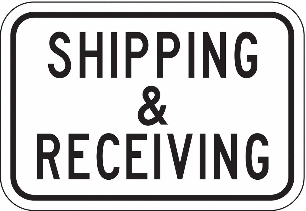 Rflctv Ship Receiving Sign 18x24in Alum