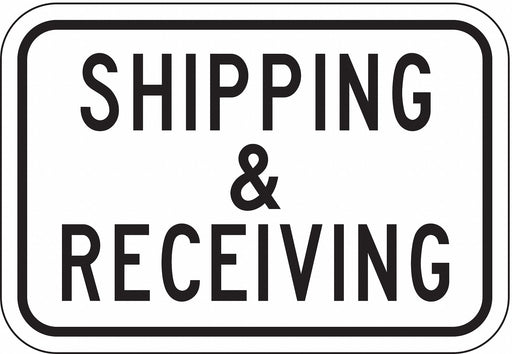 Rflctv Ship Receiving Sign 18x24in Alum