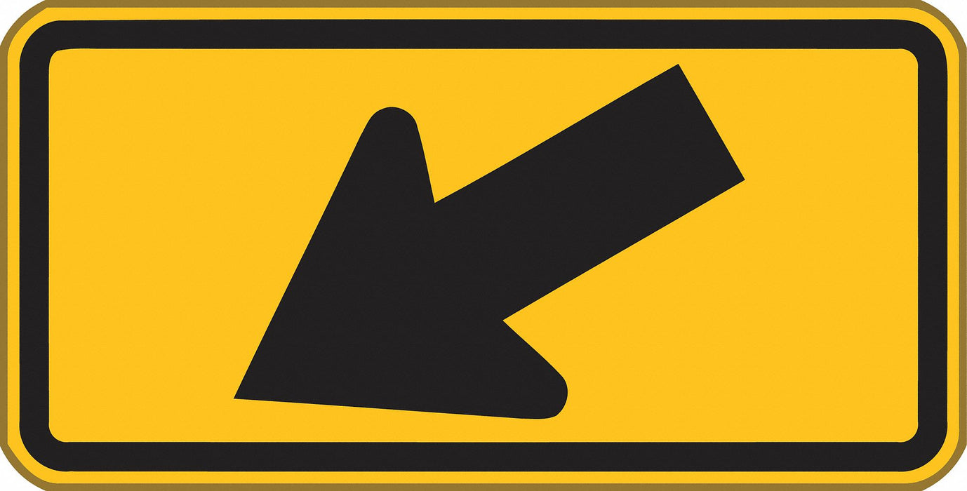 Traffic Sign 12 in x 24 in Yellow