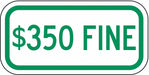 Fine Parking Sign 6 x 12 