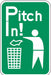 Reflective Pitch In Sign 18x12in Alumin