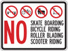 Rflctv No Skateboards Sign 18x24in Alum