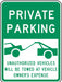 Private Parking Sign 24 x 18 