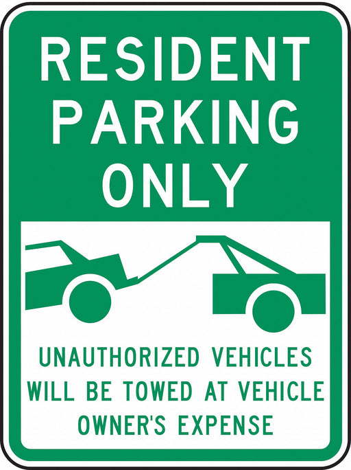 Resident Parking Sign 24 x 18 