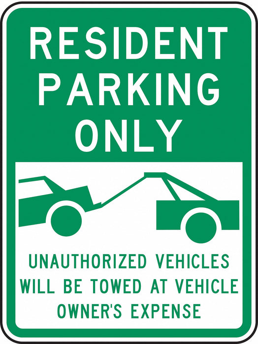 Resident Parking Sign 24 x 18 