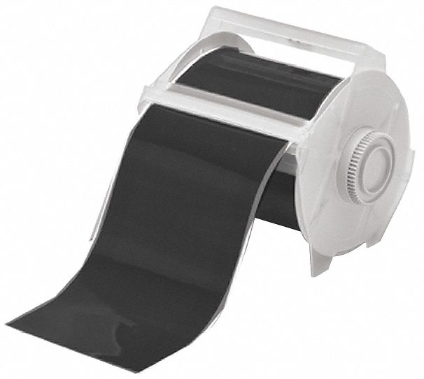 F0283 ContinuousLabelStock Black Gloss 4inW
