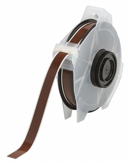 F0286 ContinuousLabelStock Brown Gloss 1/2inW
