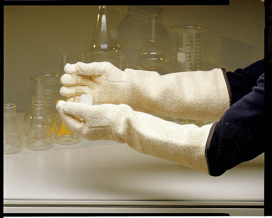 Heat Resist Gloves White Terry Cloth PR