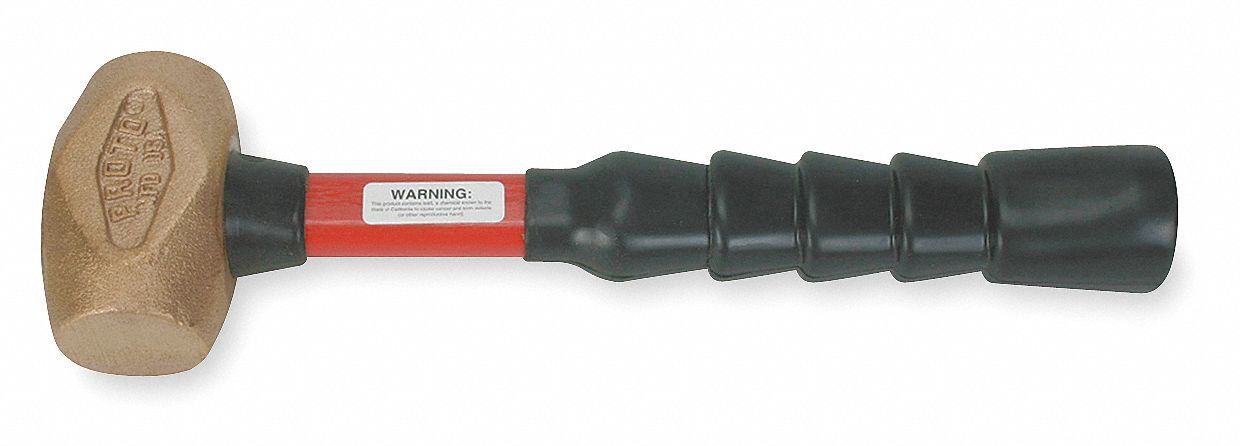 Nonsparking Sledge 3.8lb 12In Fiberglass